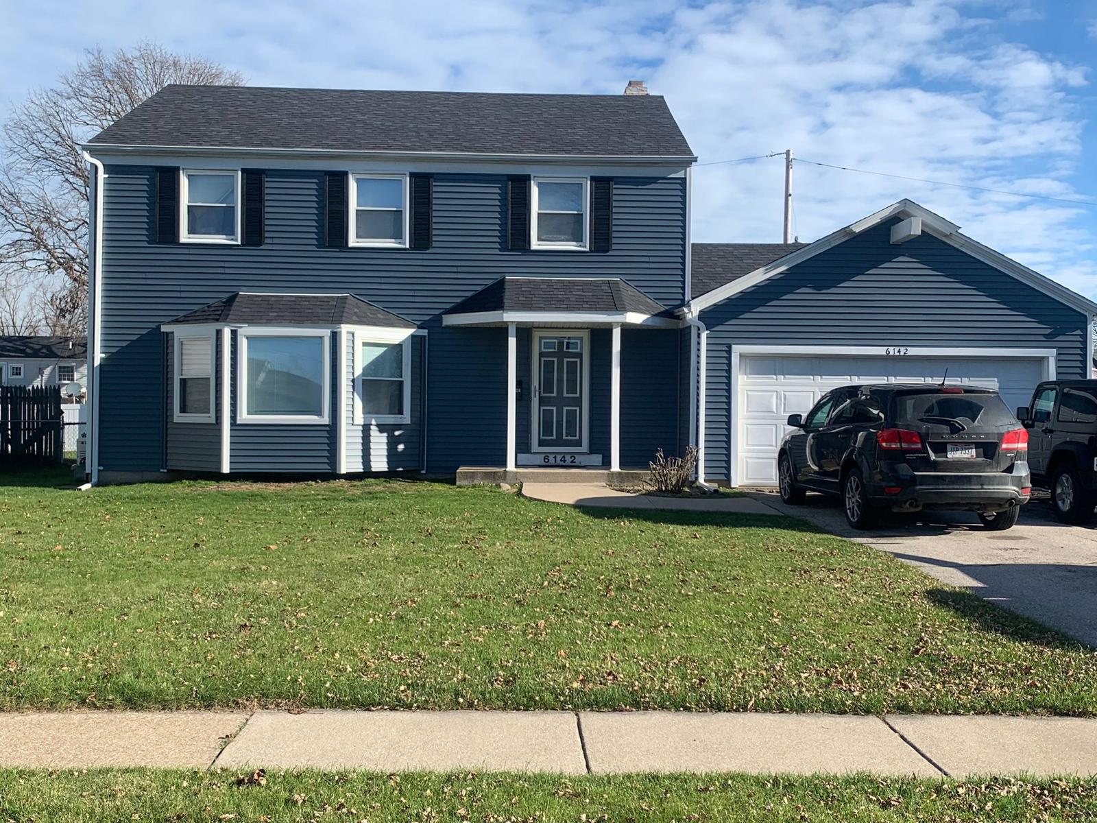 Newly installed vinyl siding on a residential home in Toledo Ohio