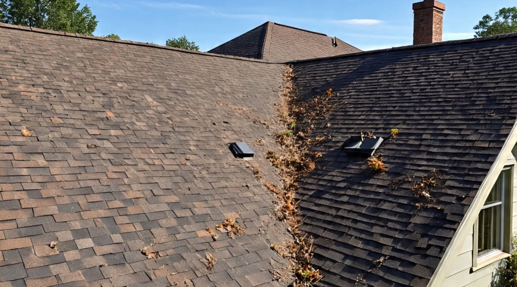 Asphalt Shingle Roofing Roofers installing asphalt shingles on a home roof
