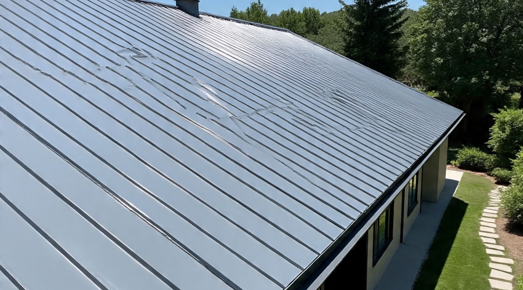 Metal roofing installation on a home in Holgate, OH