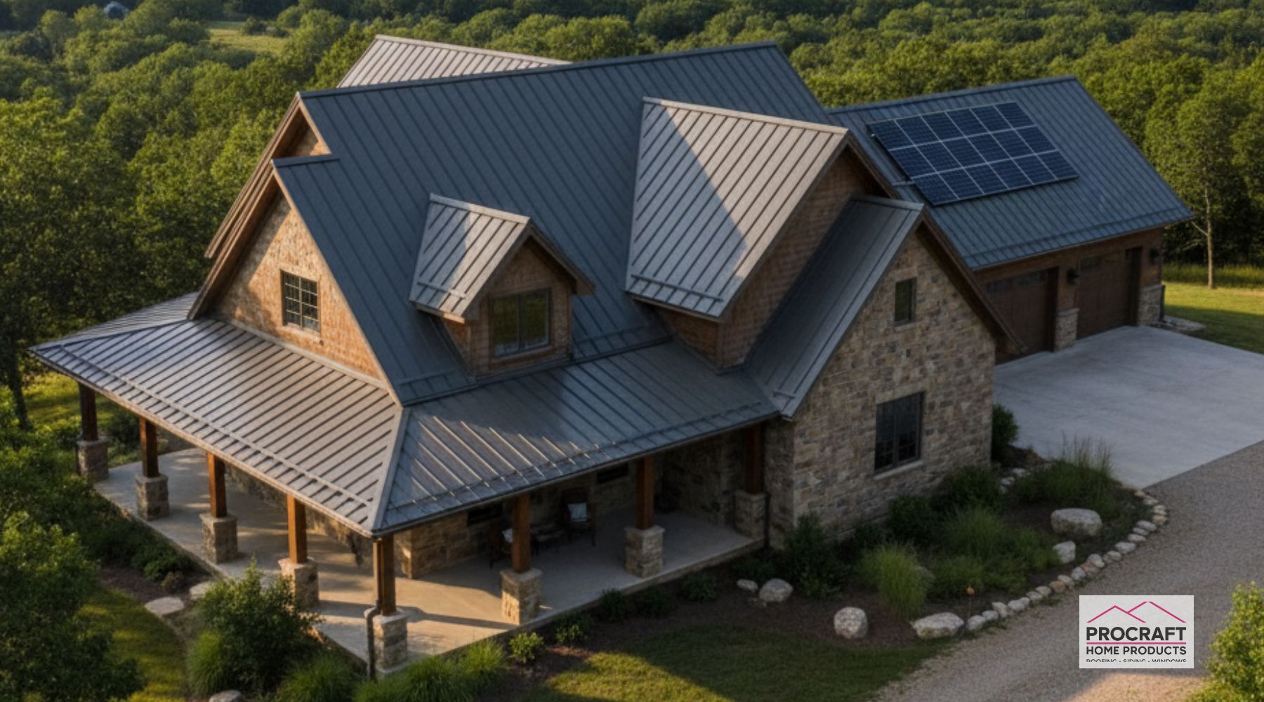 Metal roofing installation in Belmore OH home