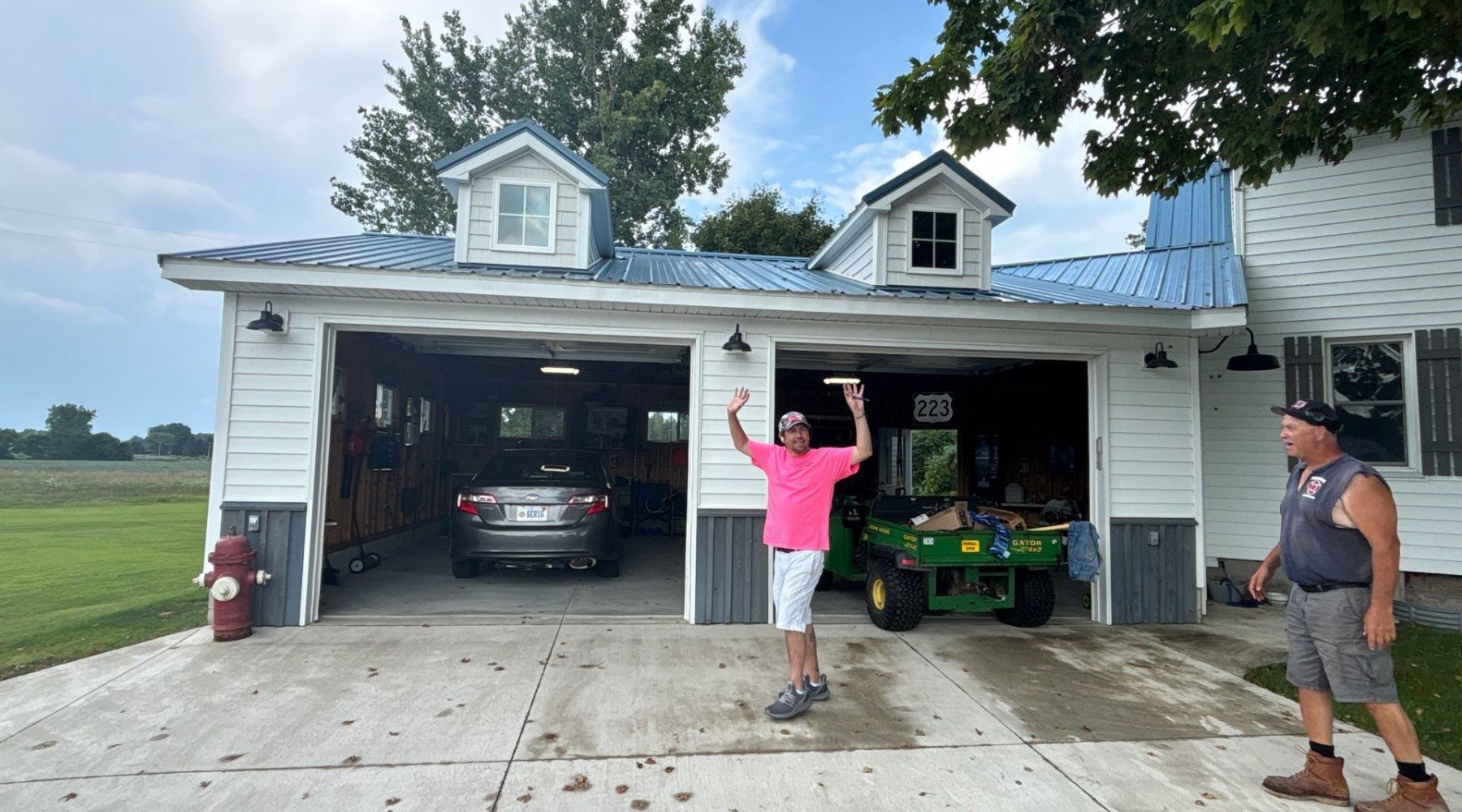 Metal roofing installation on a new construction home