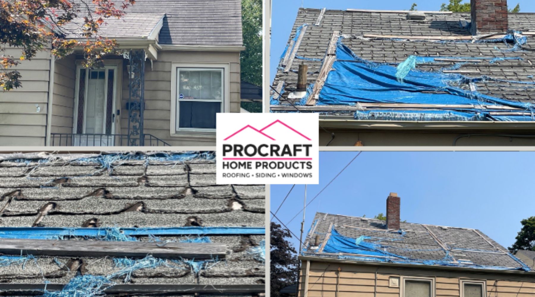 Roof in Milan MI with storm damage being inspected for insurance claim support