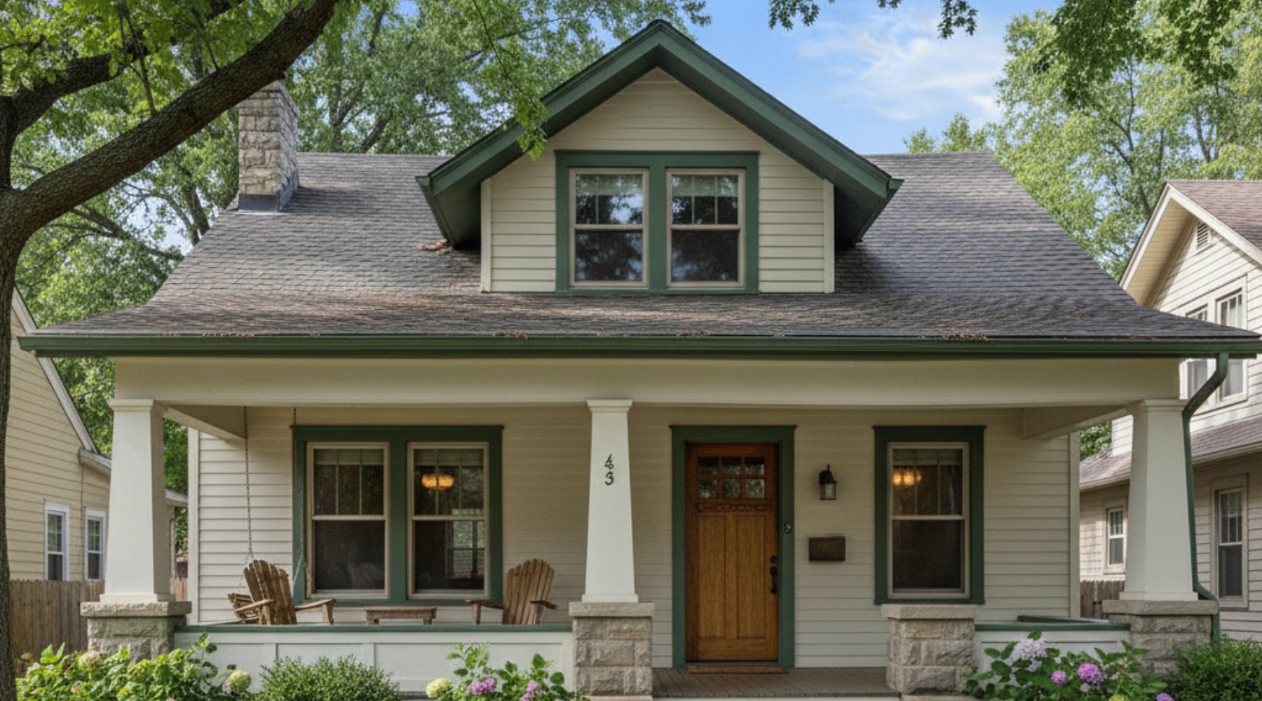 Roof replacement on a Kansas, OH home completed by Pro Craft Home Products, local roofing contractor.