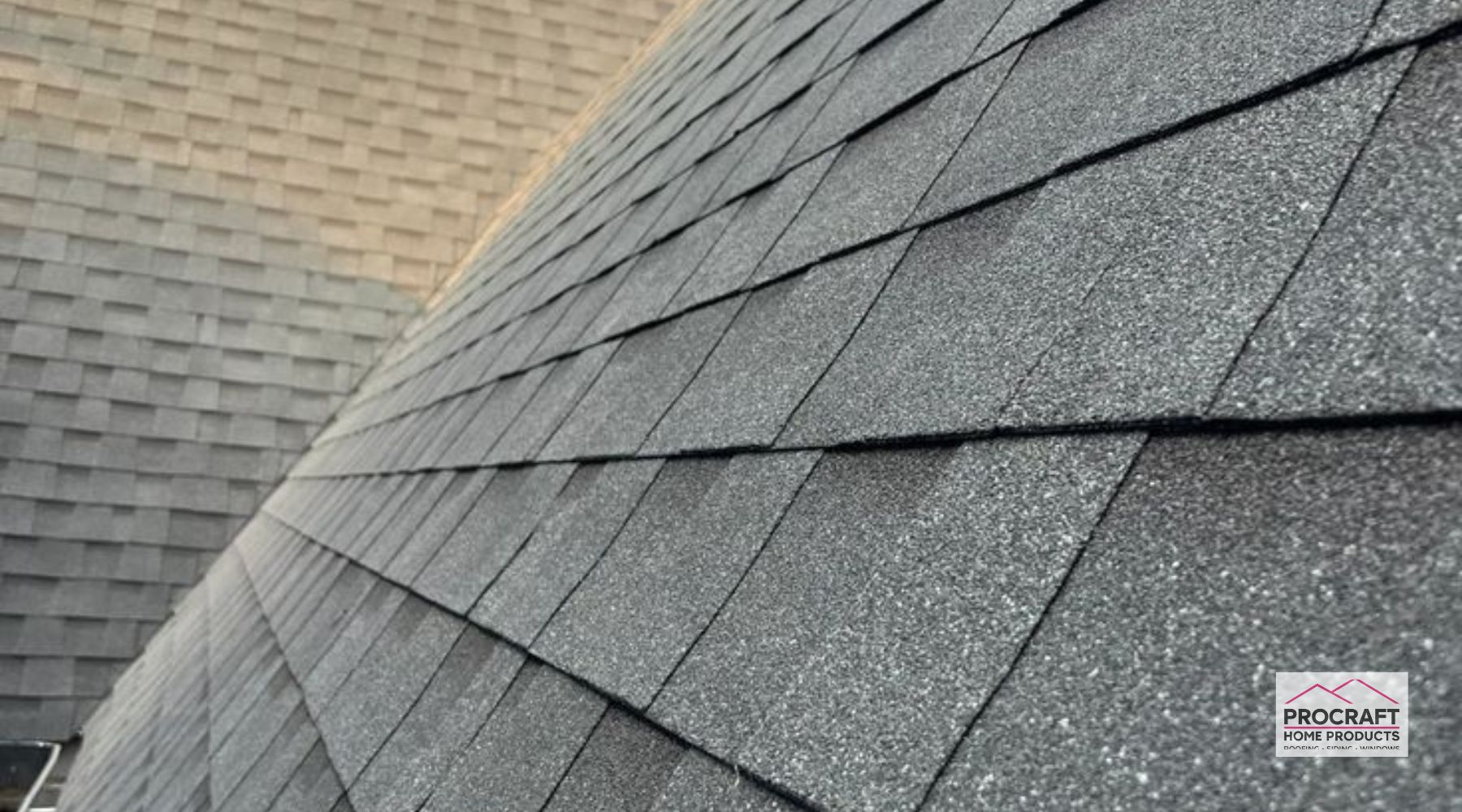 Asphalt shingle roofing installation in Arlington OH home