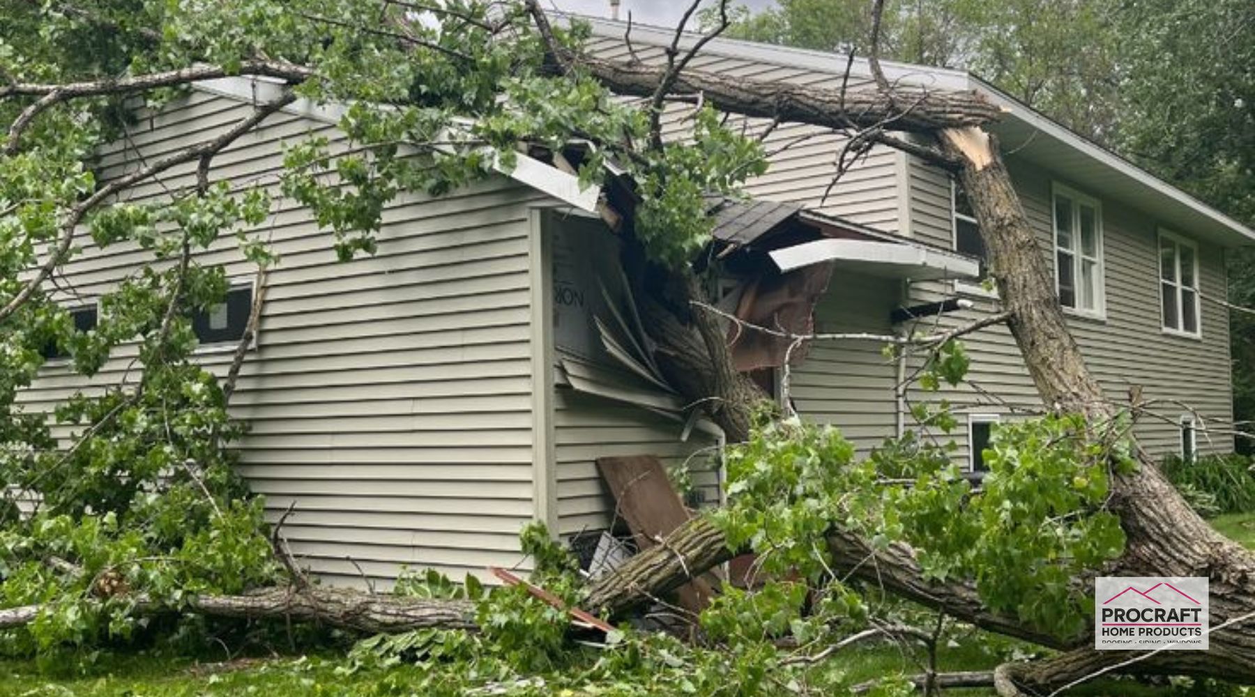 Storm-damaged roof being repaired in Archbold OH