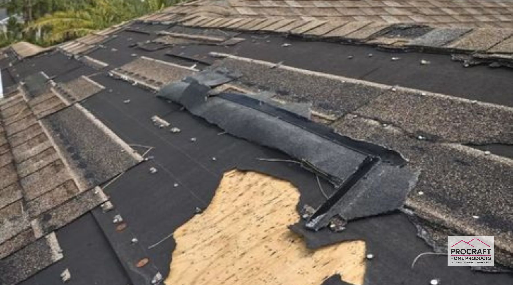 Storm damage roofing repair in Lyons OH after heavy wind and hail.