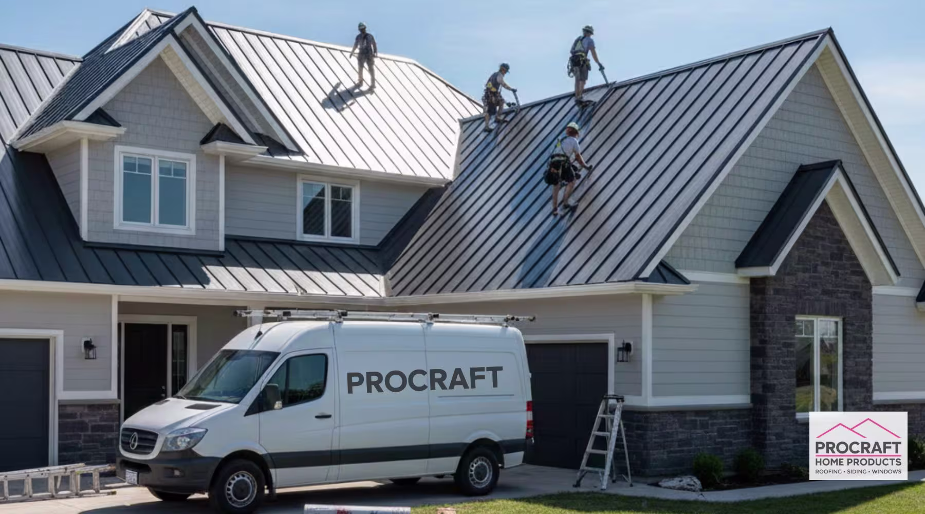 Durable metal roofing installation on a residential home in Bascom OH