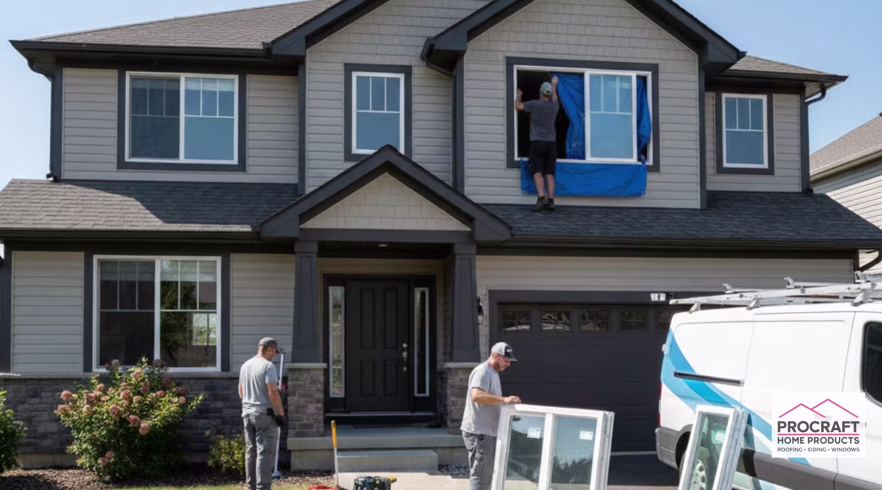 Window Replacement Solutions (1) Professional window replacement solutions installed in a modern residential home